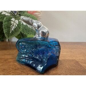 Avon Arctic King Everest After Shave Bottle Vintage Collectible Glass Decanter‎